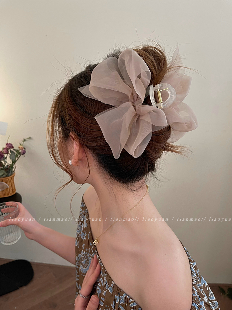 Korea Sweet Mesh Tulle Big Bow - Women'S Fashion Korea 评论和价格