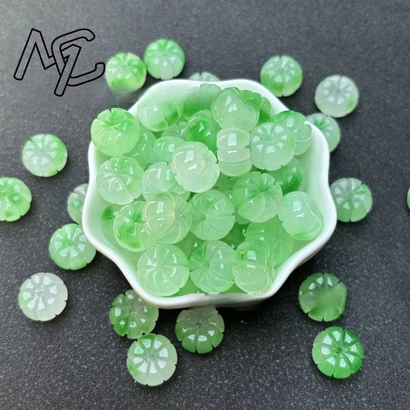 10pcs A Green Jade Pumpkin Bea - Women'S Fashion Jewellery 评论和价格