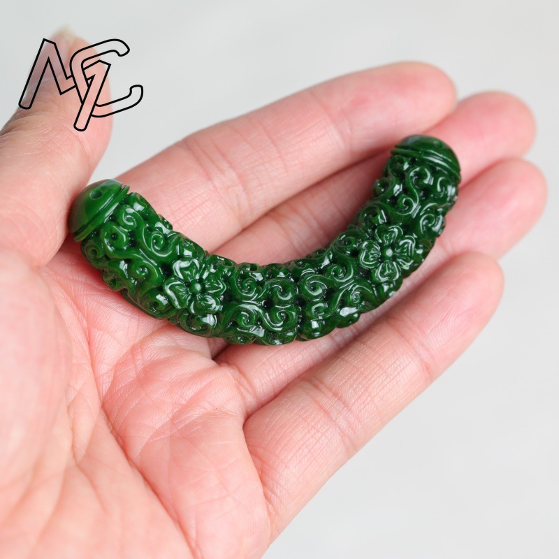1pc Natural A Green Jade Drago - Women'S Fashion Jewellery 评论和价格