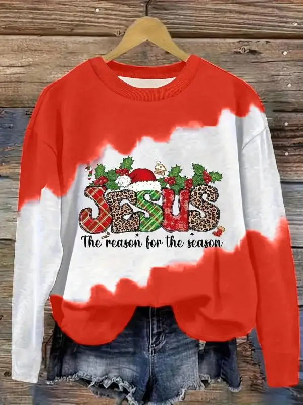Women Christmas Tie Dye Sweats - Women Fashion Necktie 评论和价格