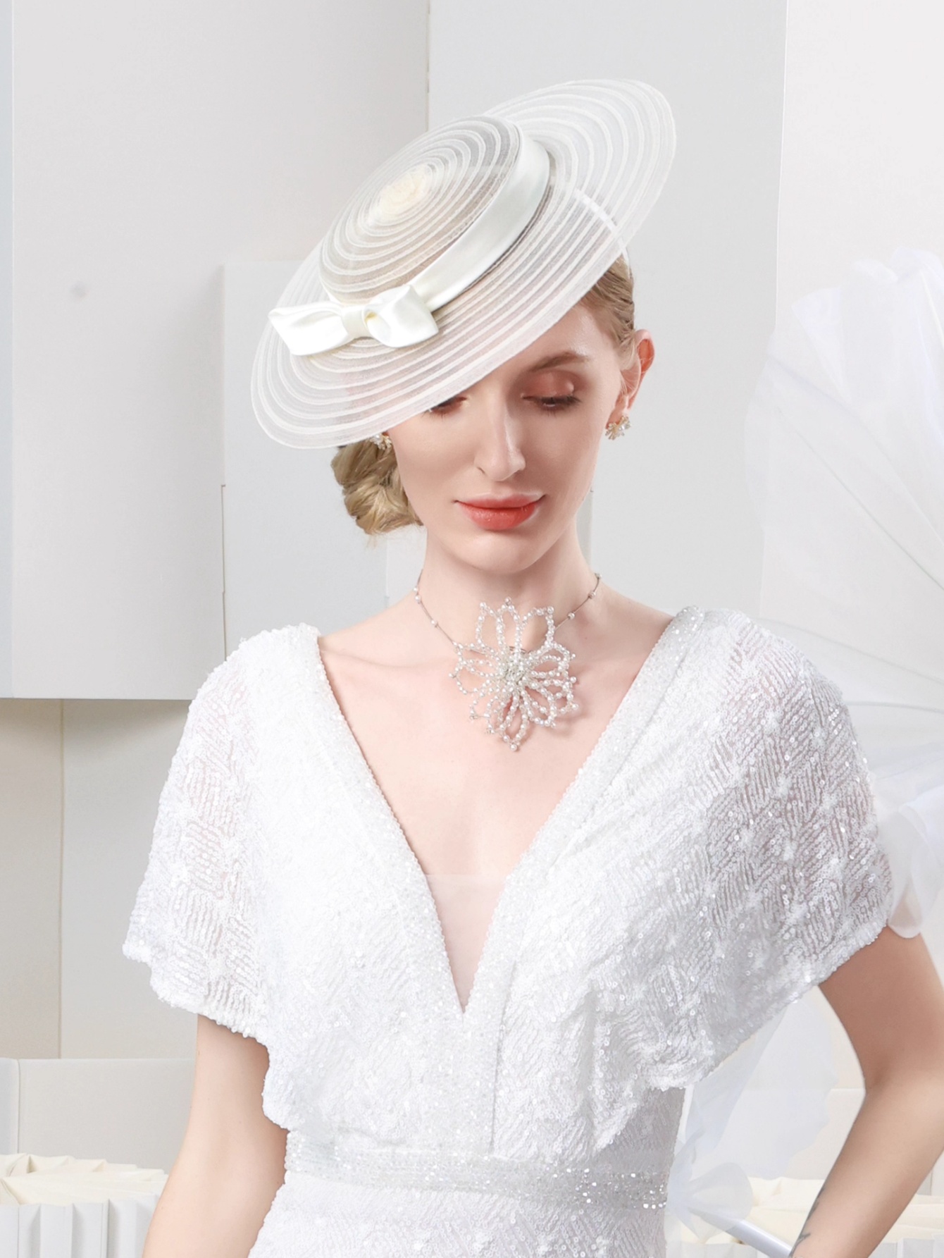 Elegant Wide Brim Tea Party Fa - Women'S Fashion Kentucky Derby 评论和价格