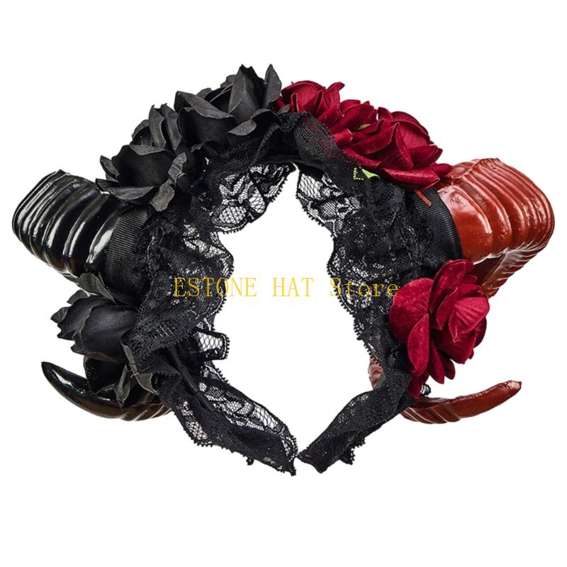 49MF Floral Animal Horn Shaped - Women Fashion Photoshoot 评论和价格