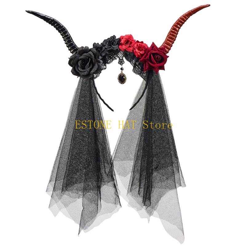 49MF Floral Animal Horn Shaped - Women Fashion Photoshoot 评论和价格